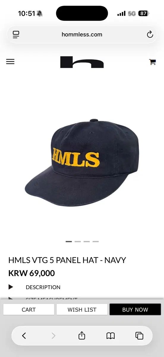 ホームリース HMLS キャップ帽子 ネイビー