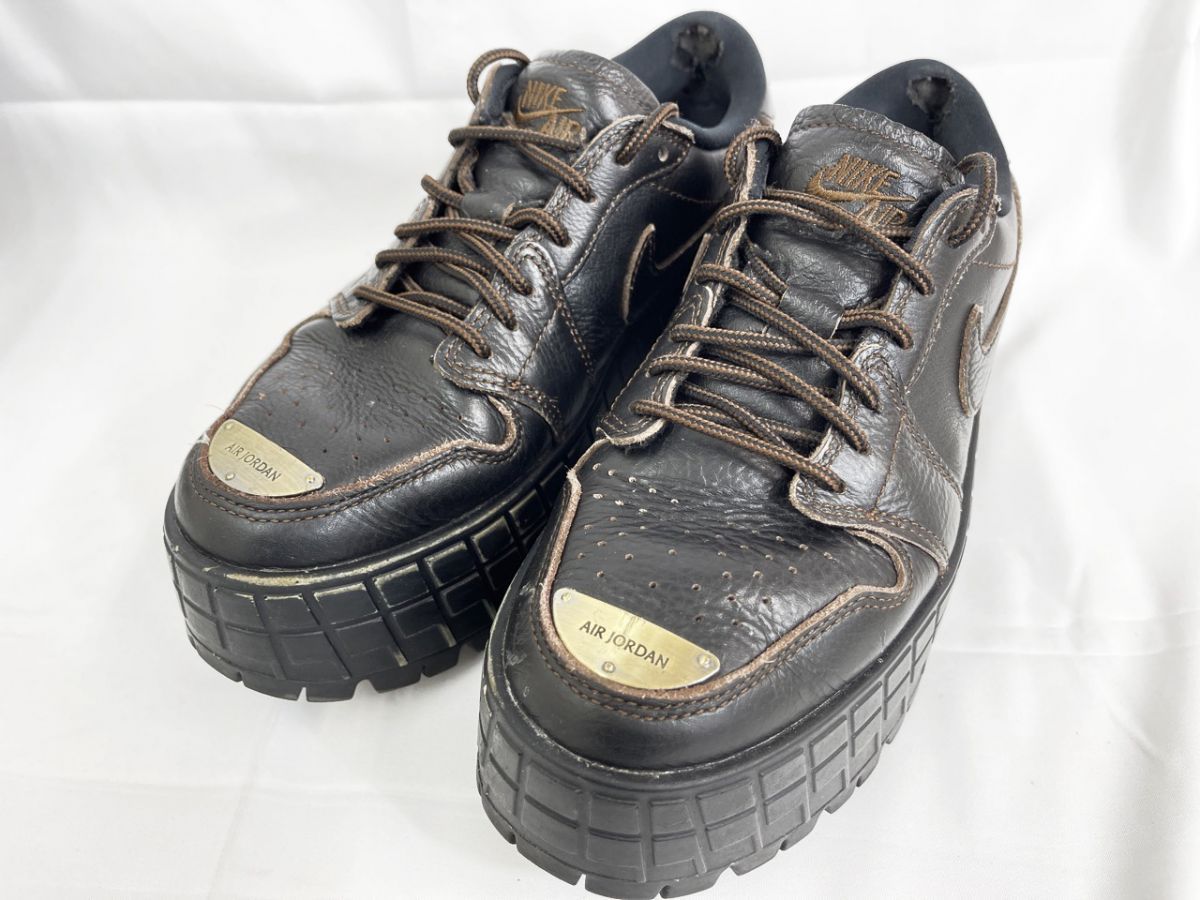 NIKE ナイキ HF3184-002 エア ジョーダン 1 ブルックリン LOW ローカット スニーカー size24.0/ブラック系 ■■◎レディース