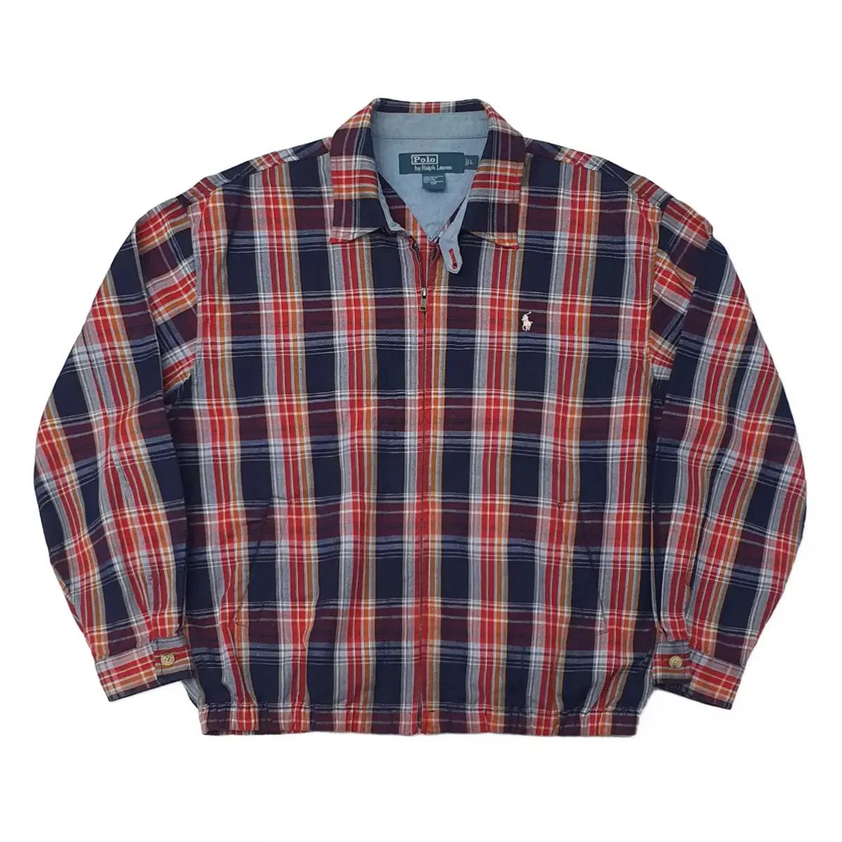 ポロ ラルフローレン CHECK COTTON ブルゾン L (105-110)