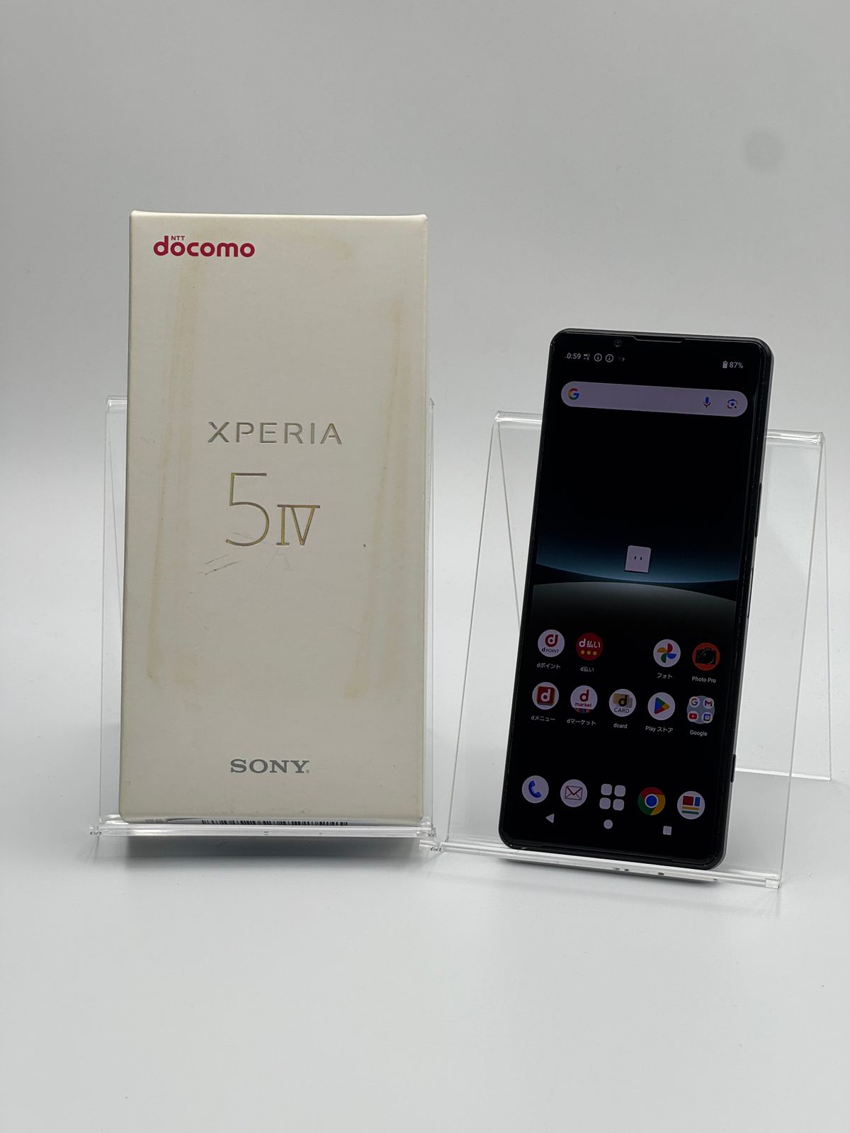 【箱付き中古C】Xperia 5 IV SO-54C 8GB+128GB ブラック SIMフリー 白ロム