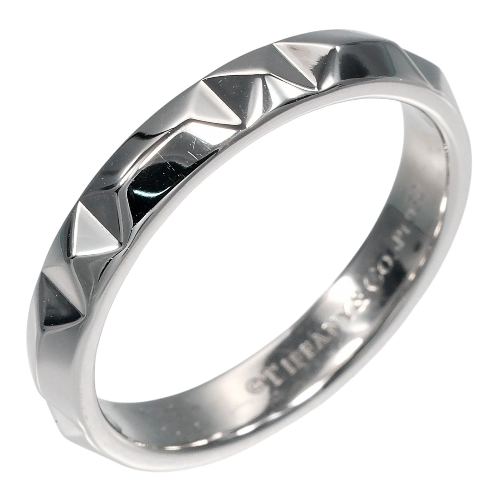 【TIFFANY&Co.】ティファニー トゥルー 4mmバンド Pt950プラチナ 22号 メンズ 9.41g リング・指輪 149,000円