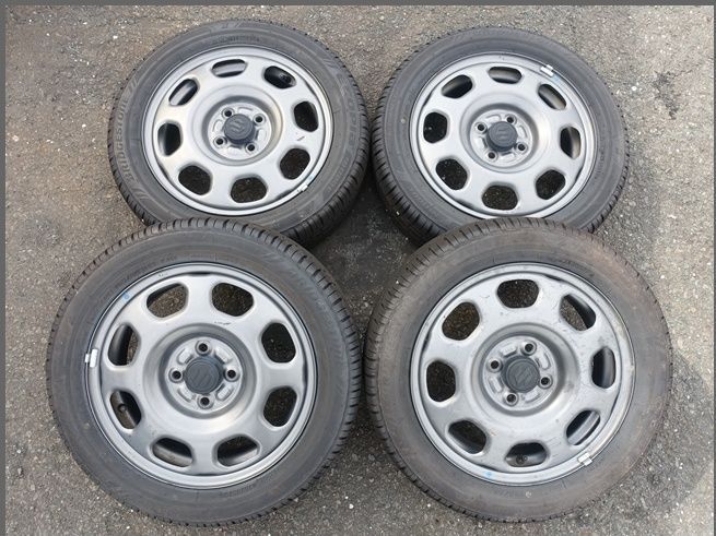 002-27m　スズキ純正 ハスラー　15×4.5ｊ　PCD100 +45 4穴　165/60Ｒ15　BS エコピア　タイヤホイールセット　4本