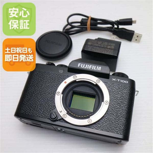 新品同様 FUJIFILM X-T100 ブラック FUJIFILM 土日祝発送OK 41,275円