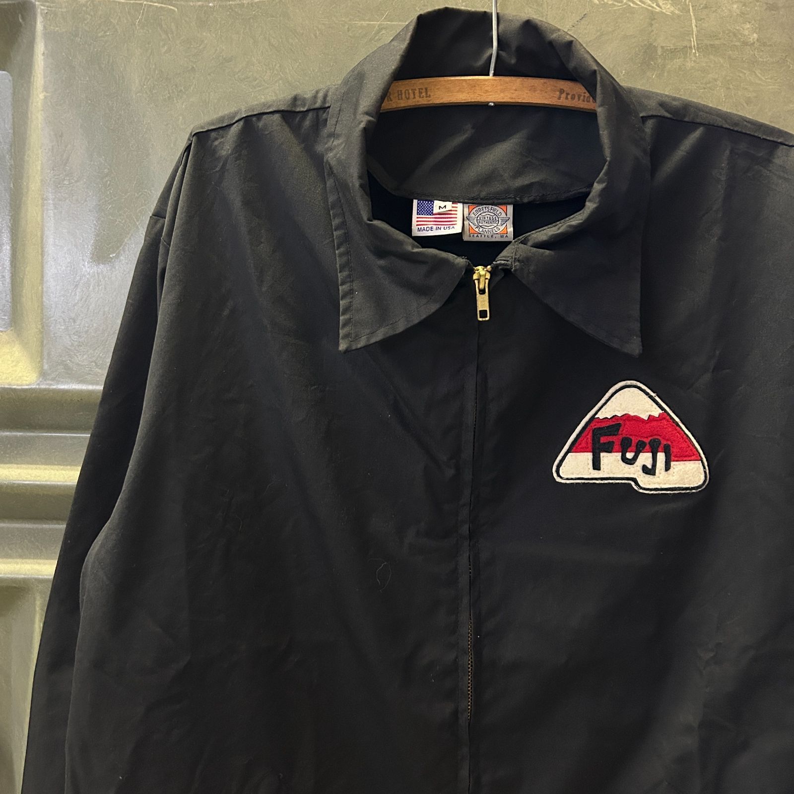 USA製【Ebbets Field Flannels】富士アスレチッククラブ グラウンズクルージャケット チームジャケット ベースボール ワッペン