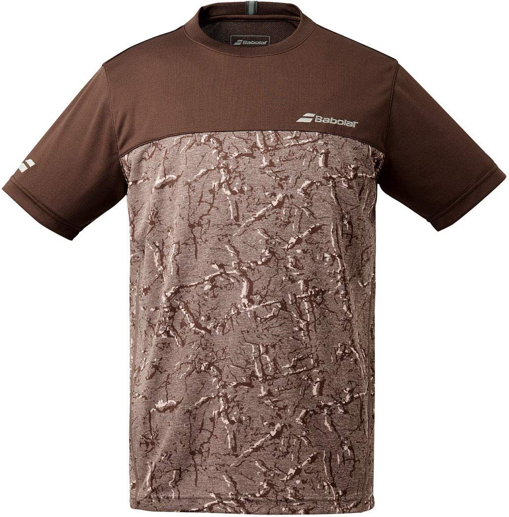 新品 バボラ (Babolat) SHORT SLEEVE SHIRT (ショートスリーブシャツ) メンズ 褐色 Lサイズ BTUQJA03 7,791円