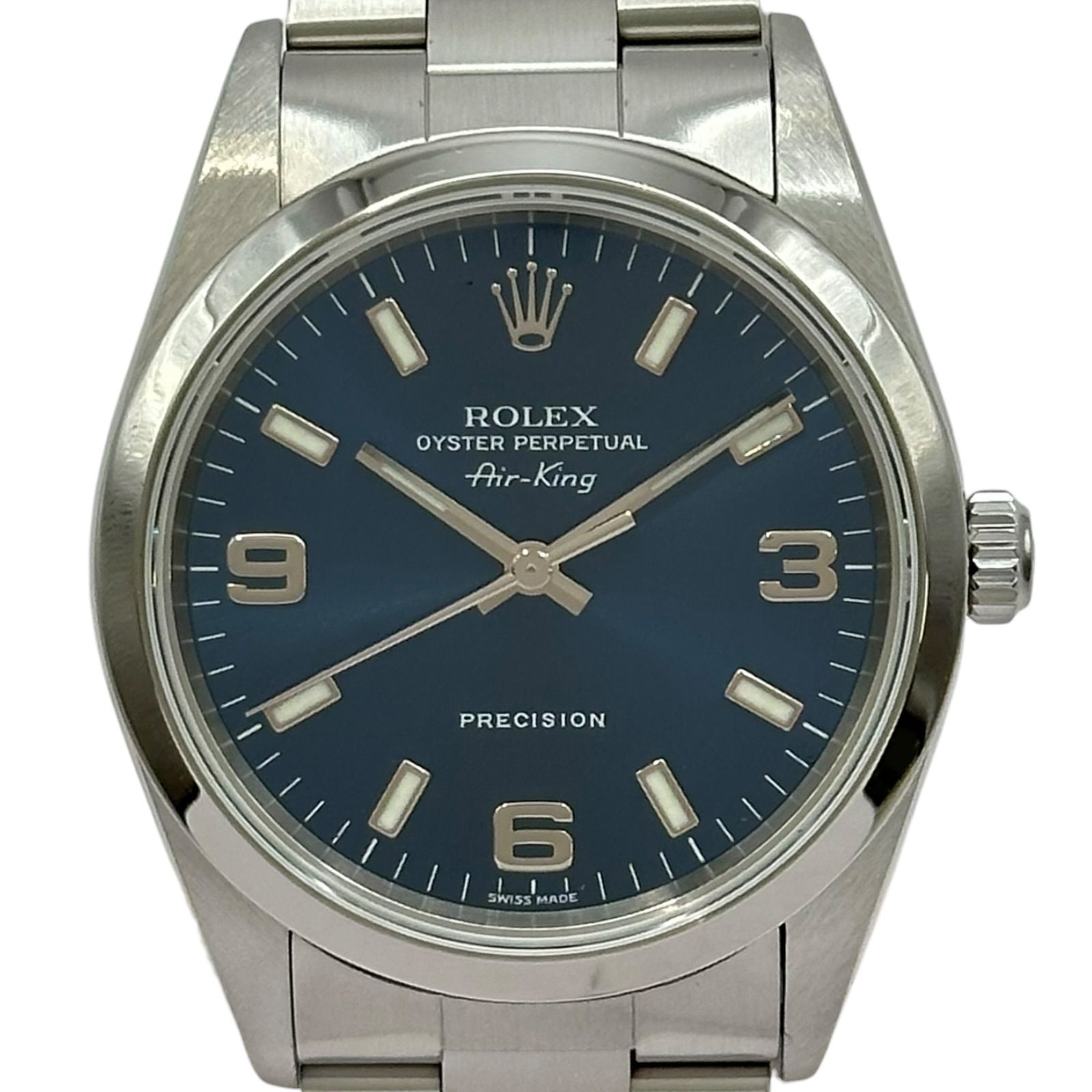 ロレックス ROLEX エアキング 14000 ブルー ステンレススチール 自動巻き メンズ 腕時計 751,000円