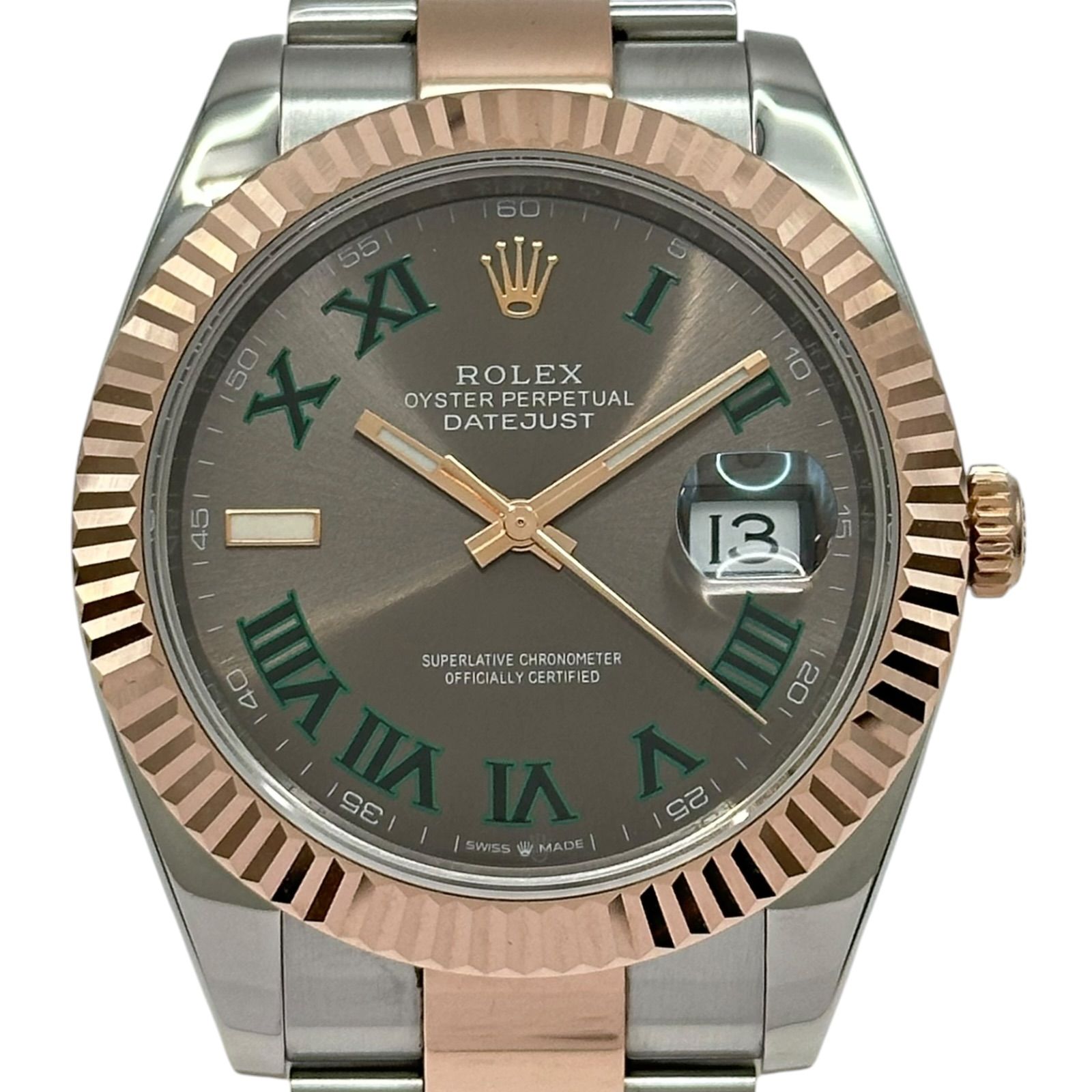 ロレックス ROLEX デイトジャスト41 126331 スレート ピンクゴールド/ステンレススチール 自動巻き メンズ 腕時計