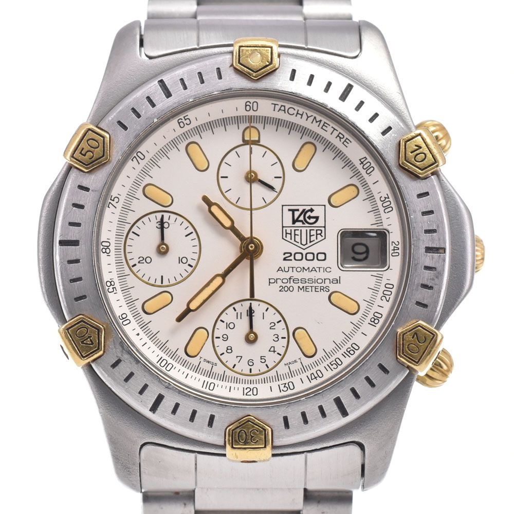 タグホイヤー TAG HEUER 165.806/1 2000シリーズ プロフェッショナル クロノグラフ シルバー 自動巻き メンズ 良品 腕時計 E#149736 116,500円