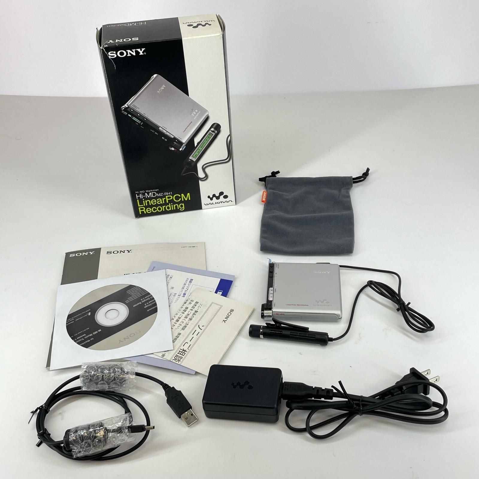 希少 美品 SONY ソニー Hi-MD ポータブルMDプレーヤー MZ-RH1 録音再生ポータブルMD ウォークマン 60,940円