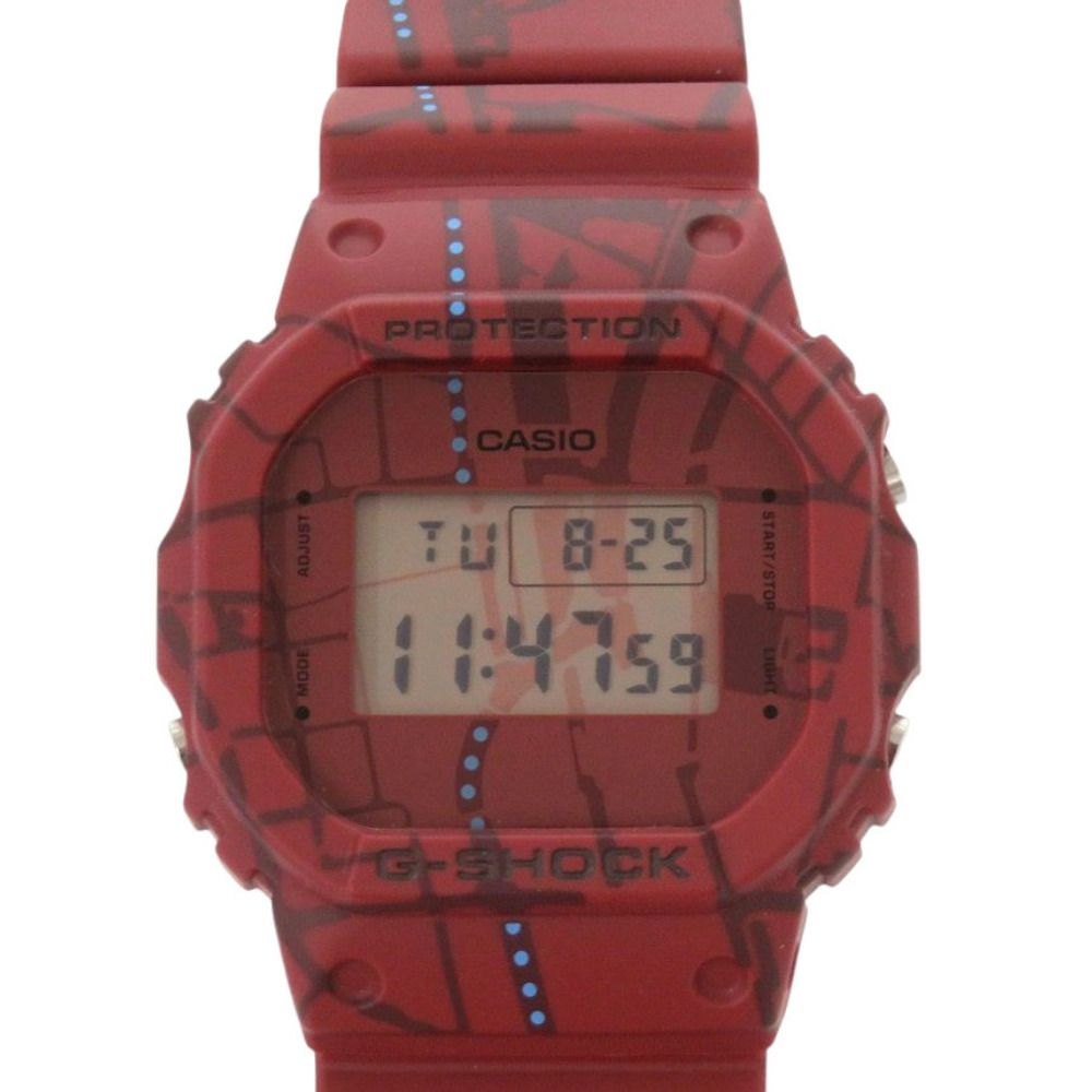 新品同様 カシオ G-SHOCK Treasure Huntシリーズ DW-5600SBY-4JR 樹脂 レッド クオーツ デジタル 腕時計 赤 Gショック 0750 CASIO