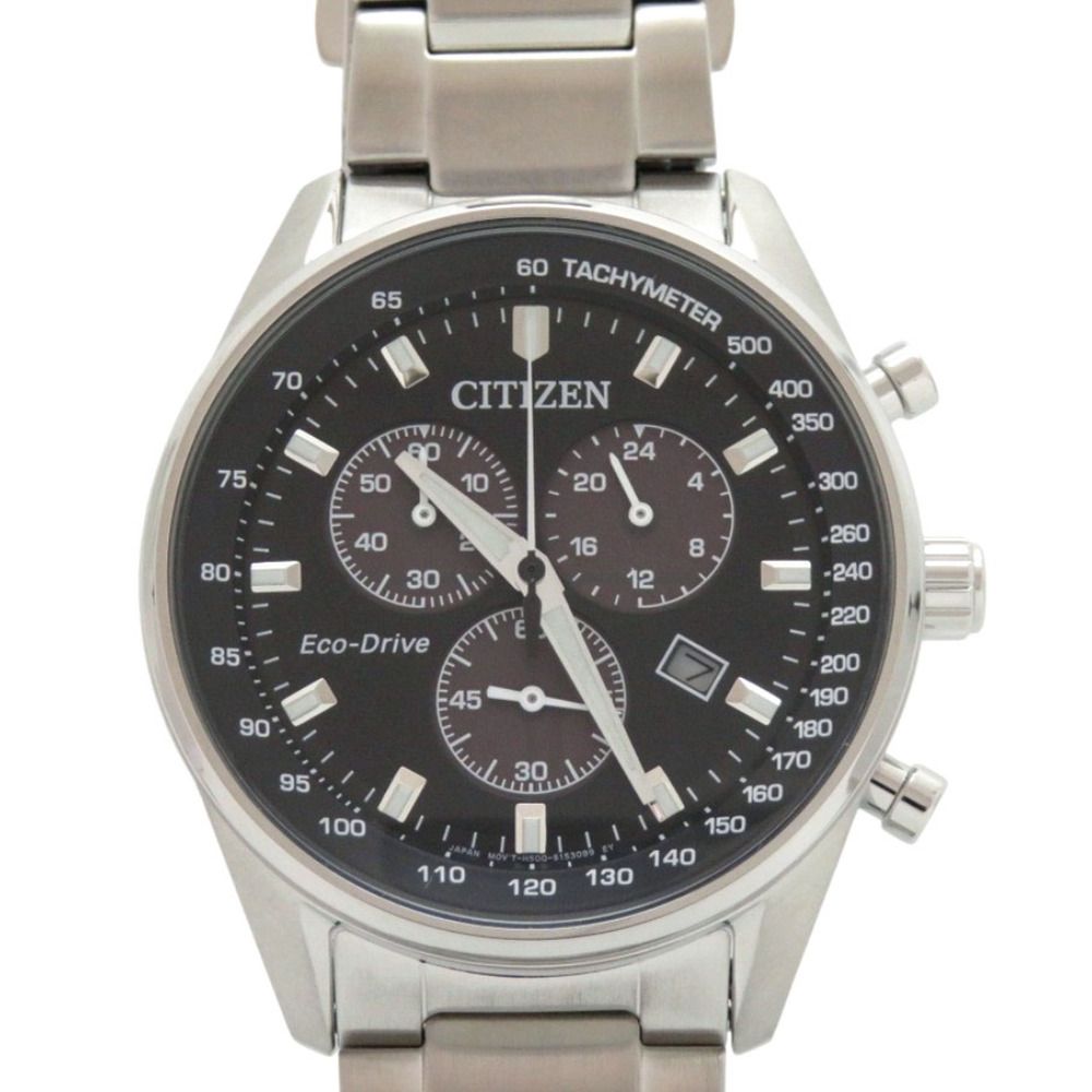 未使用 シチズン H500-S111064 SS ブラック エコドライブ 腕時計 黒文字盤 0788 CITIZEN