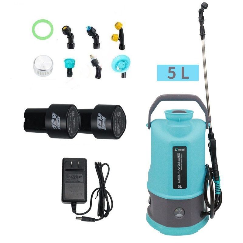 充電式 噴霧器 コードレス 電動 自動噴霧器 5L 大容量タンク 2600mAhバッテリー背負い式 圧力調整 連続自動噴霧 洗車 園芸 水やり 掃除