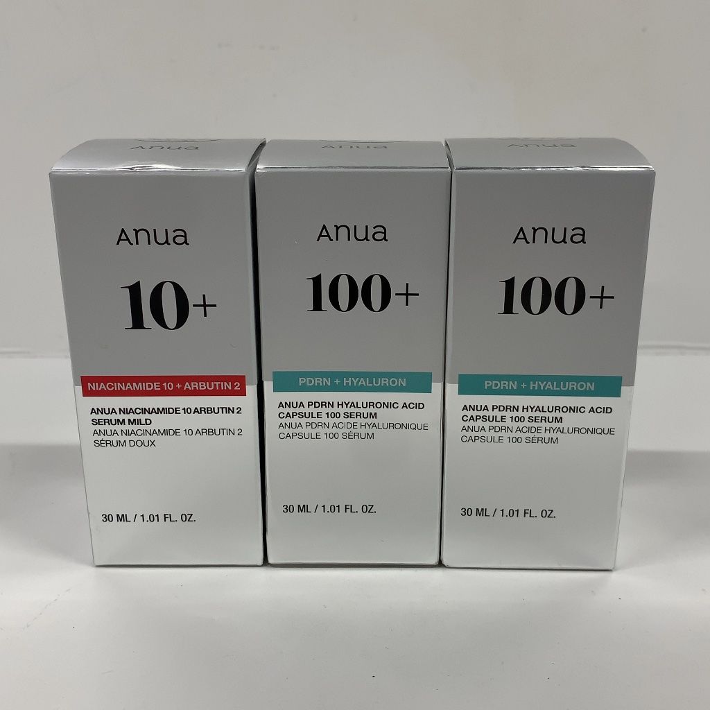 A2321 アヌア ナイアシンアミド10 アルブチン2 セラムマイルド 美容液 30mL／PDRN ヒアルロン酸 カプセル100 セラム 美容液 30mL 2個 計3点セット