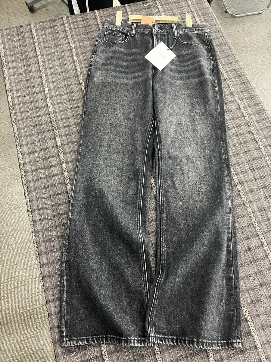 (新品) FATALISM ワイドフィット ブラック ウォッシュ デニム