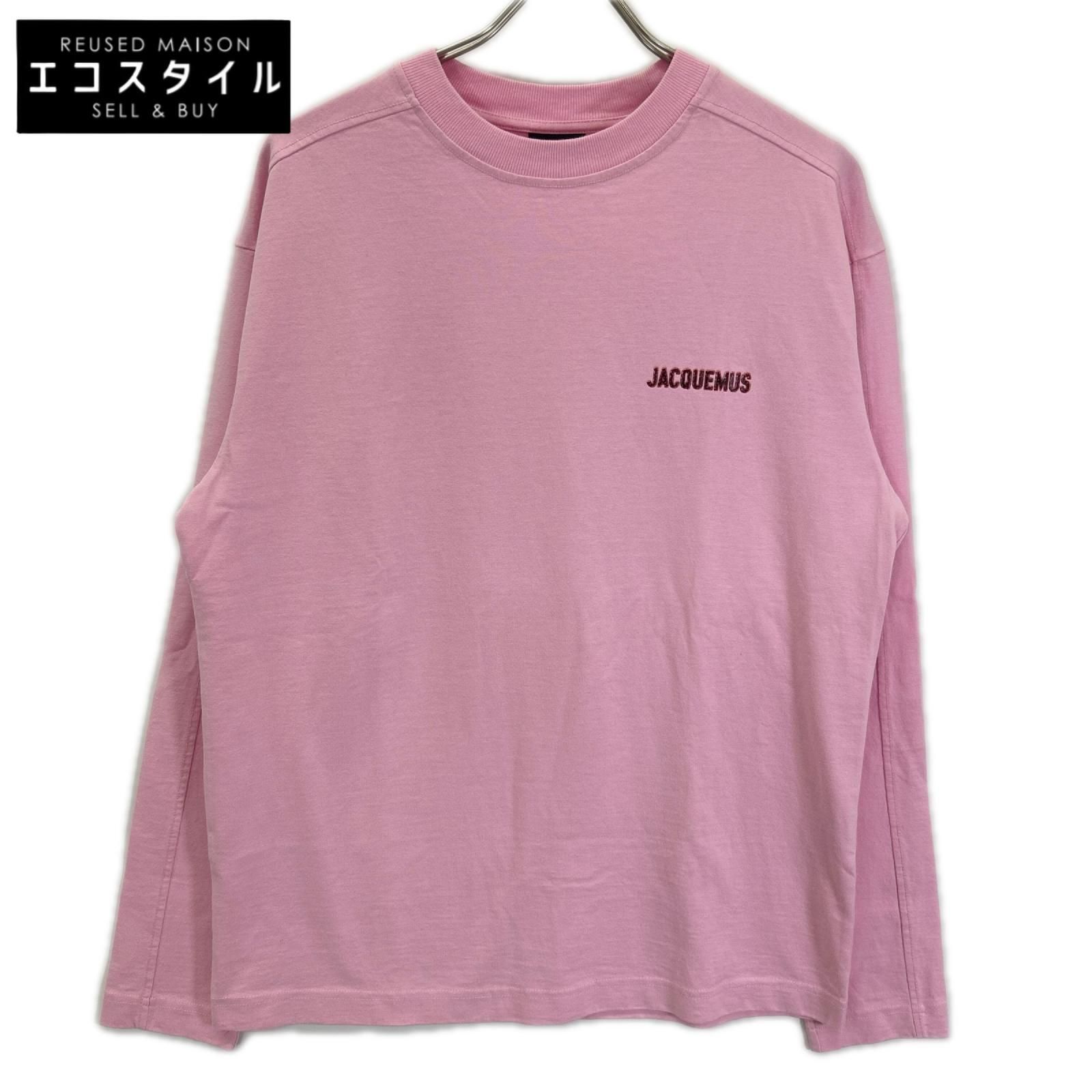 JACQUEMEUS　ジャックムス　2680006246510 ピンク ロゴ ロングスリーブTシャツ　S 8,168円