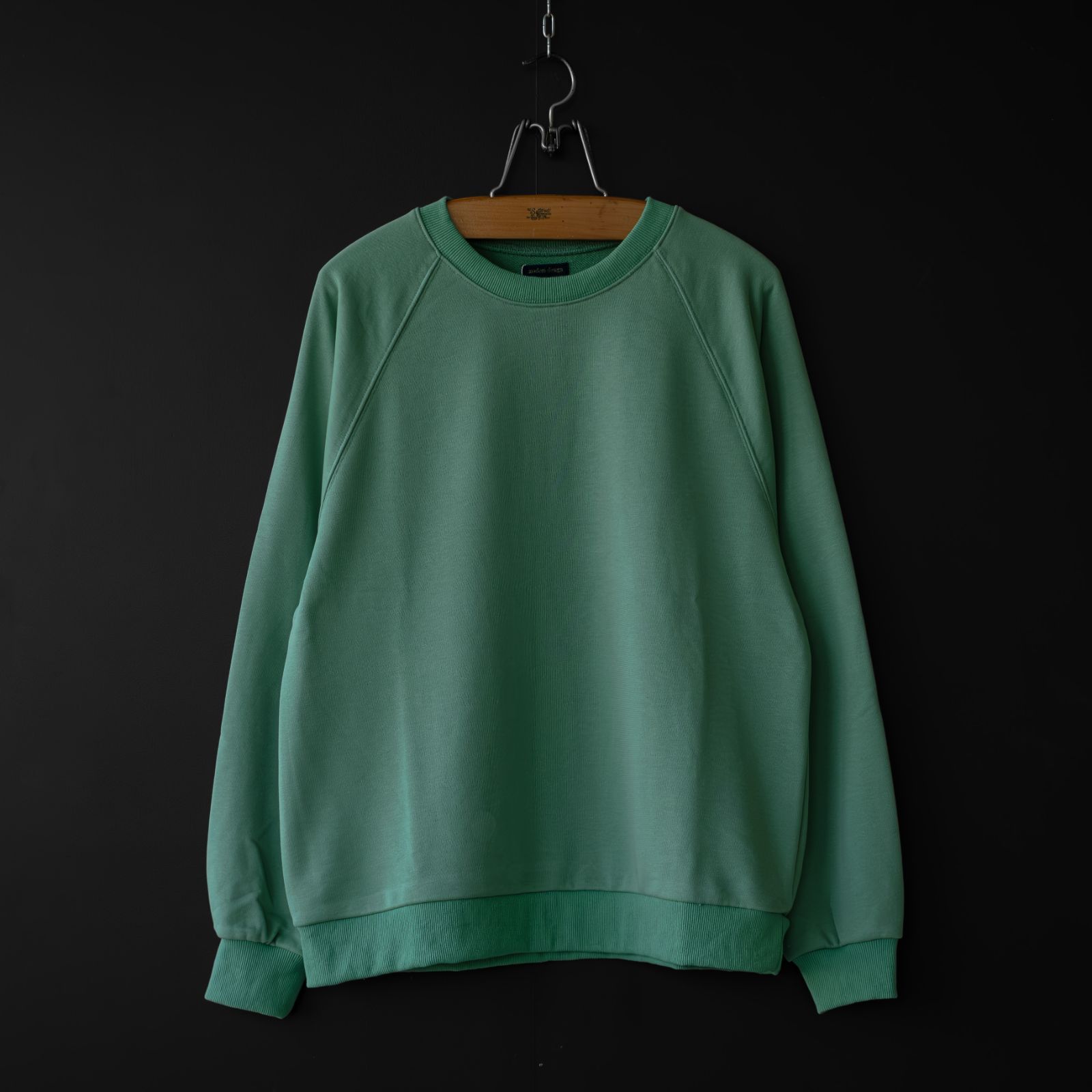 -新品- 【modem design】 color light sweat (green) | モデムデザイン カラー ライトスウェット トレーナー 無地 パステルカラー M-2507456
