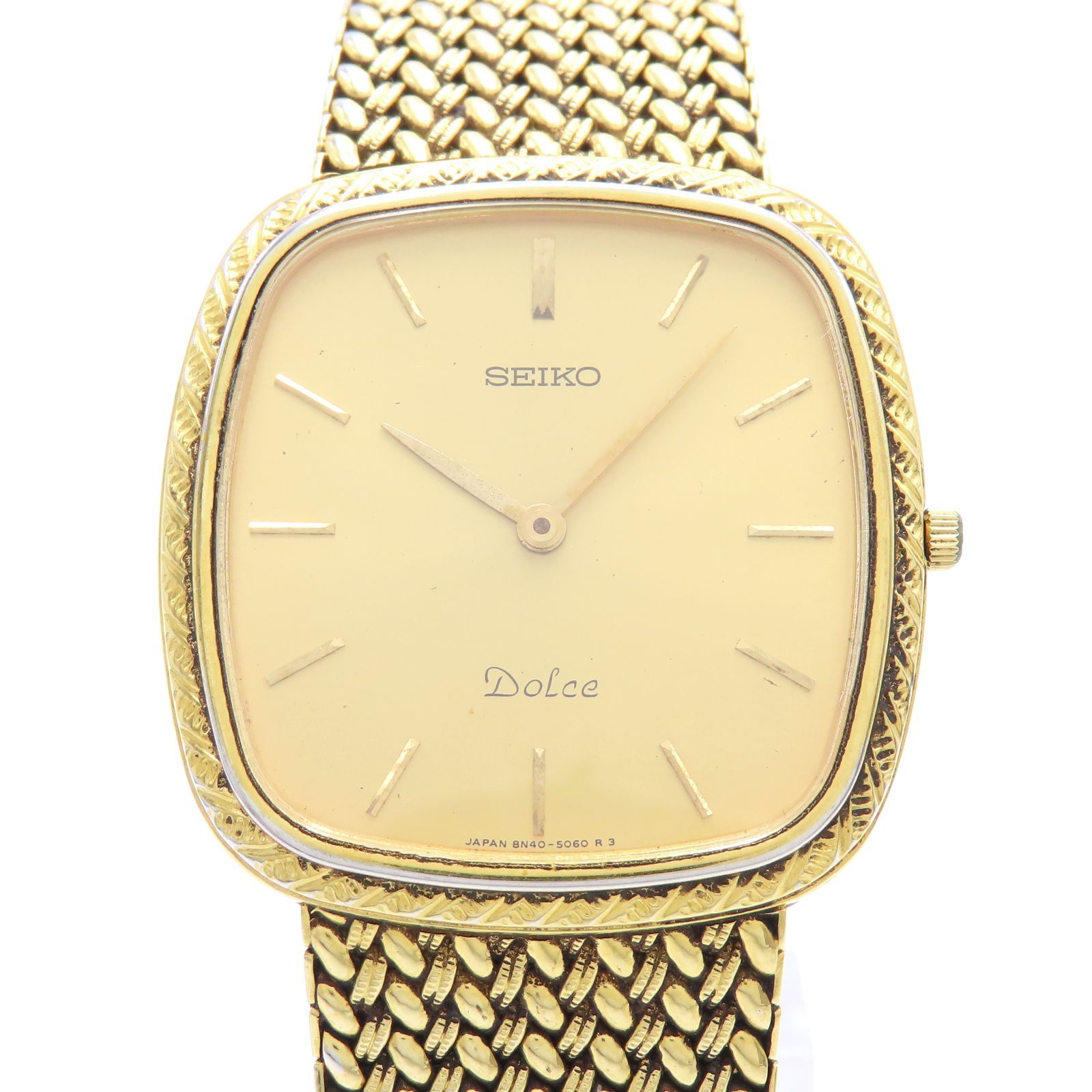 SEIKO セイコー Dolce ドルチェ 8N40-5040 SS クオーツ シャンパン文字 