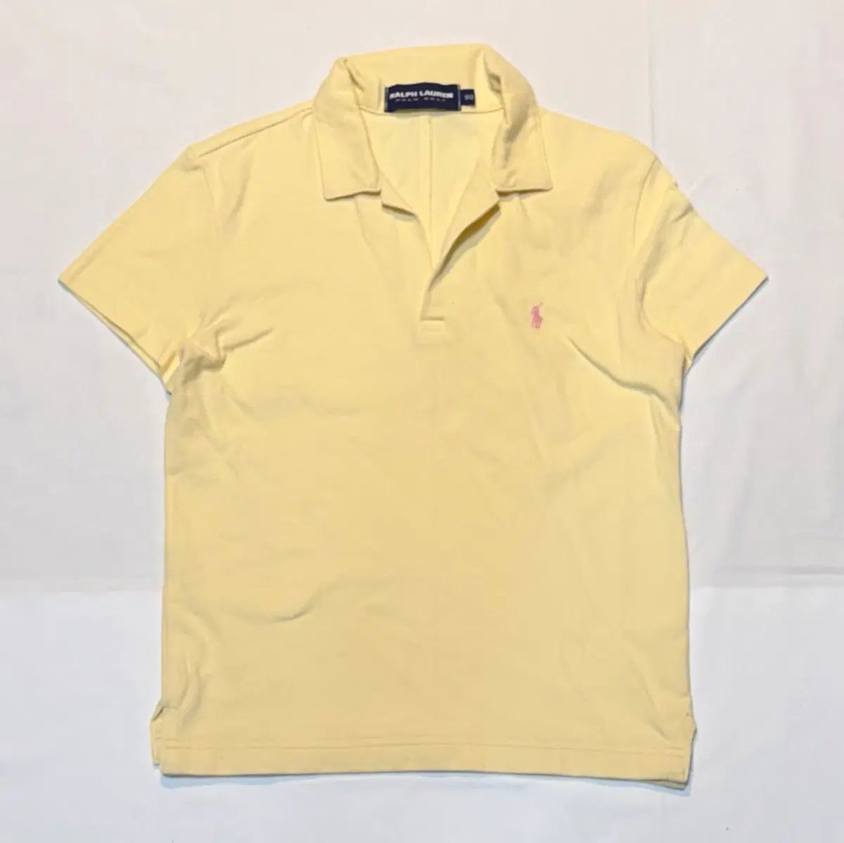 ポロ ラルフローレン ゴルフ オープンカラー カラーTシャツ イエロー