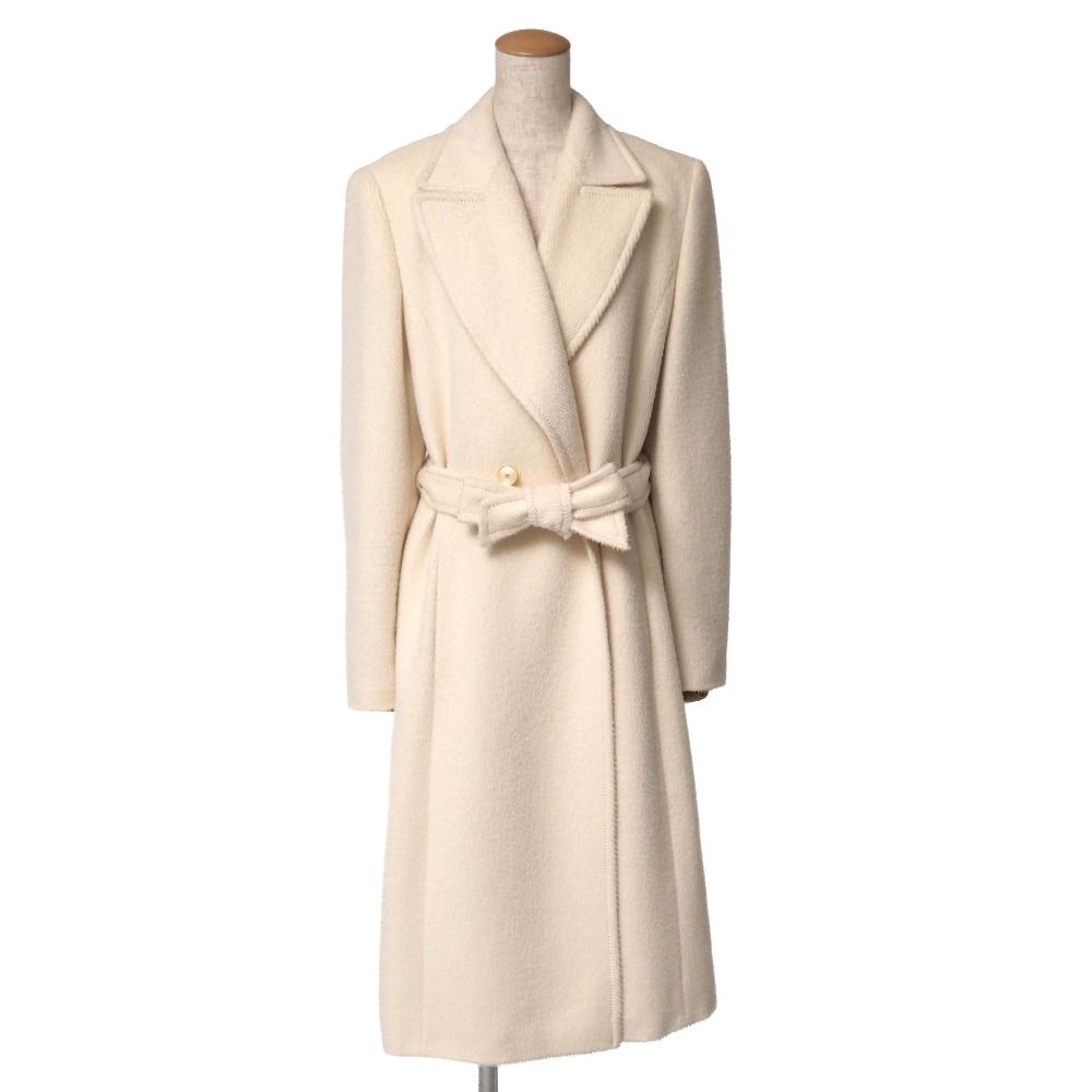 ■美品■ESCADA エスカーダ コート サイズ36 チェスターコート ベルテッド ロングコート ウール ブランド古着【中古】20260825/RB0531