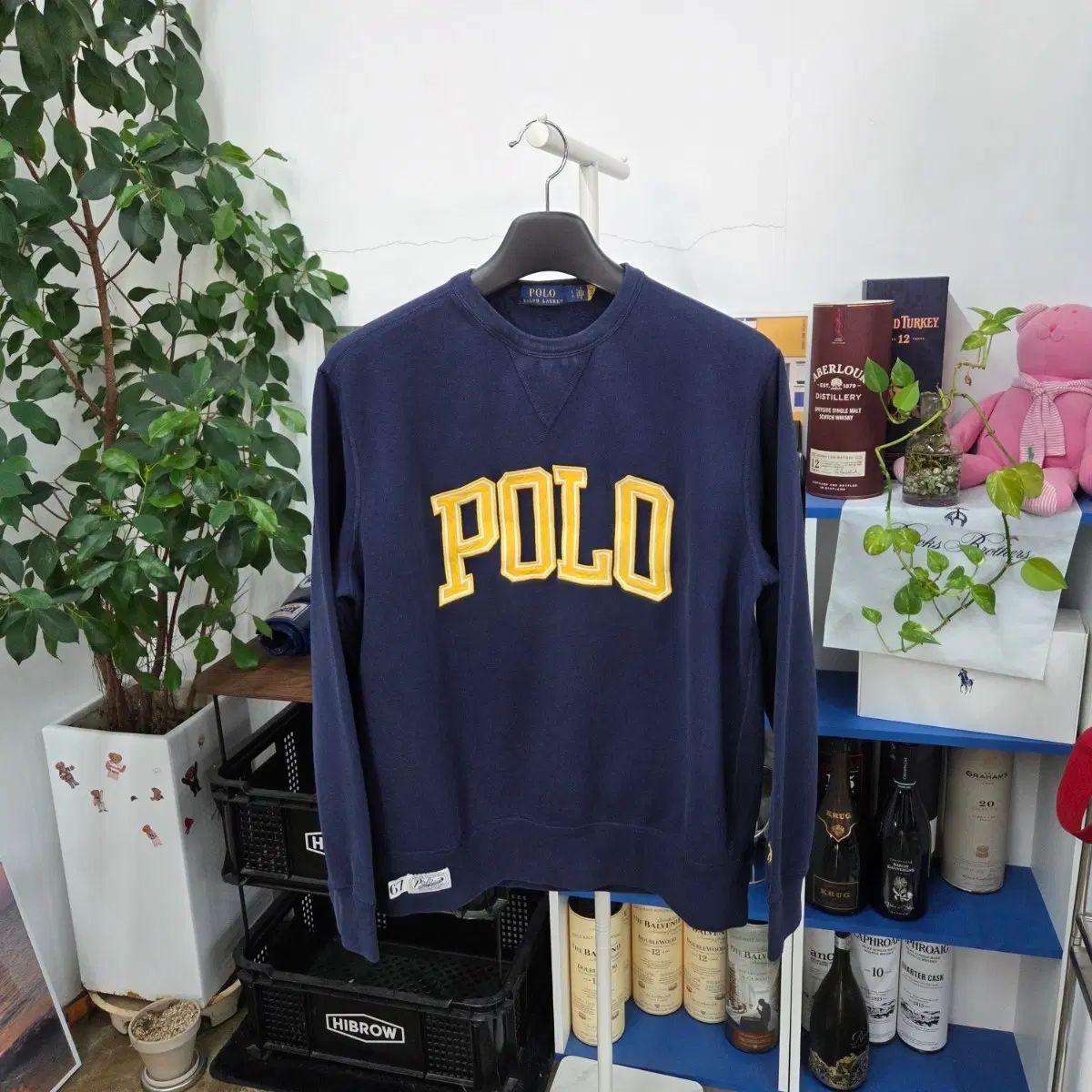POLO RALPH LAUREN(ポロラルフローレン) 文字ロゴ 起毛 スウェットシャツ L