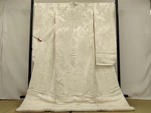 平和屋本店●白打掛　白無垢　和装　婚礼　結婚式　花嫁　神社挙式　唐織　白流水花車　逸品　AABK2748ou 23,400円