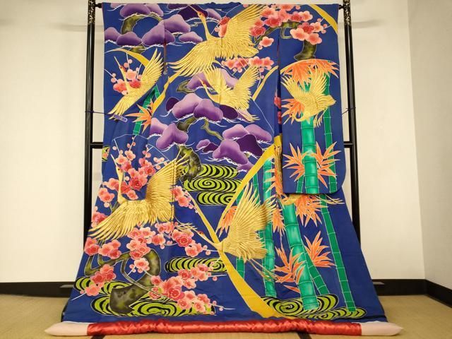 平和屋本店●色打掛　和装　婚礼　結婚式　花嫁　神社挙式　手描き　刺繍　飛鶴松竹梅文　金糸　金彩　逸品　AABJ2903fw 33,800円
