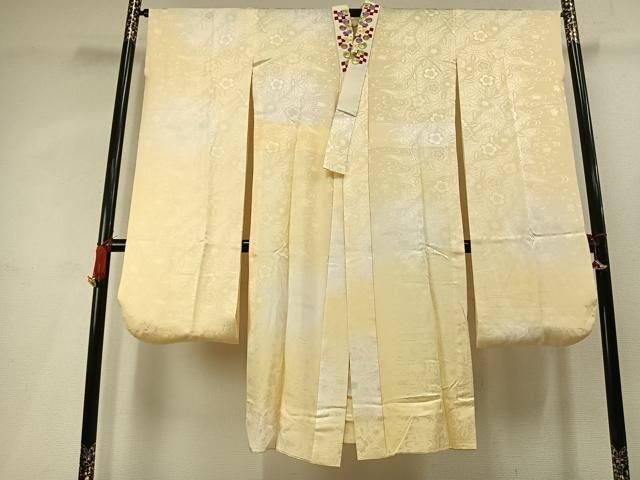 平和屋着物●振袖用長襦袢　無双仕立て　流水舞桜地紋　暈し染め　半衿刺繍　正絹　逸品　AABL8218fy 17,082円