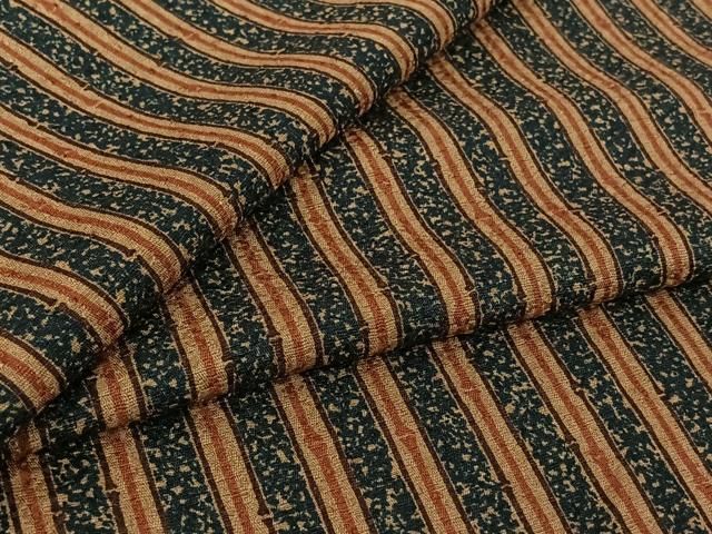 平和屋着物▽上質な小紋　単衣　縞　正絹　逸品　AABL9206jh