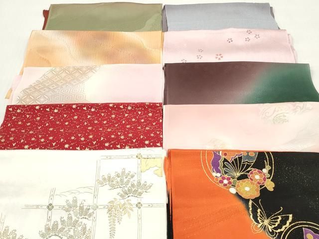 平和屋着物★和装小物 帯揚げ10枚セット 丹後ちりめん 正絹 逸品 DABJ2293xg