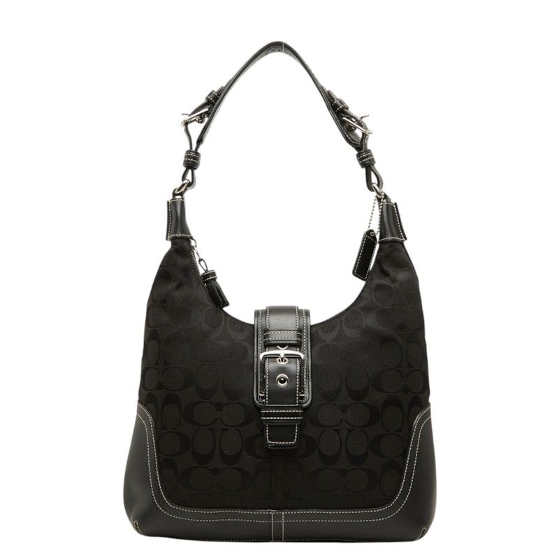 コーチ シグネチャー タッセル ワンショルダーバッグ 6824 ブラック キャンバス レザー レディース COACH【1-0283057】 9,984円