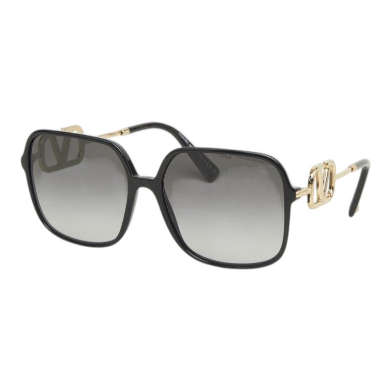 ヴァレンティノ Vロゴ シグネチャー サングラス ブラック ゴールド アセテート メタル レディース VALENTINO【1-0285800】