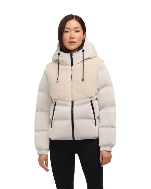 パジャール レディース アウター ジャケット・ブルゾン Pajar Nephele Mixed Media Short Puffer with Fixed Hood Champagne シャンパン 77,440円
