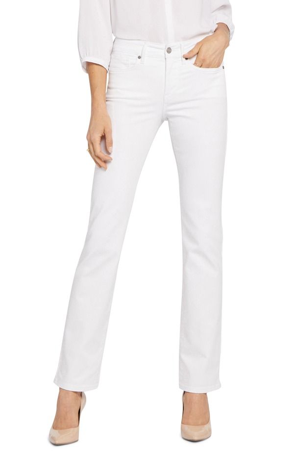 エヌワイディージェイ レディース ボトムス デニムパンツ ストレート ジーンズ NYDJ Marilyn Straight Leg Jeans Optic White ホワイト