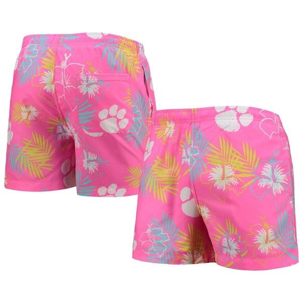 フォコ メンズ 水着 ハーフパンツ・ショーツ フラワー柄 フラワー Mens FOCO Pink Clemson Tigers Neon Floral Swim Trunks Pink ピンク 12,411円