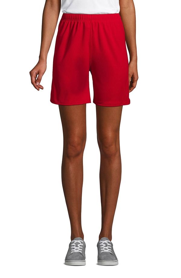 ランズエンド レディース ボトムス ハーフパンツ・ショーツ メッシュ ショートパンツ Lands End School Uniformesh Gym Shorts Red レッド