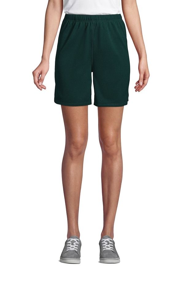 ランズエンド レディース ボトムス ハーフパンツ・ショーツ メッシュ ショートパンツ Lands End School Uniformesh Gym Shorts Ever green