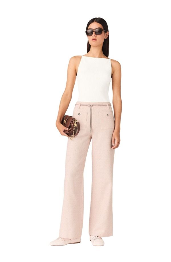 マージュ レディース ボトムス カジュアルパンツイード maje Tweed trousers Pink ピンク 48,480円