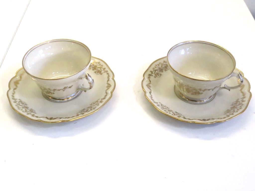 [228949] Limoges France Urim Porcelain Gold Limoges Eurim ＜Rare＞ Cup & Saucer Gold 2 Customer Set