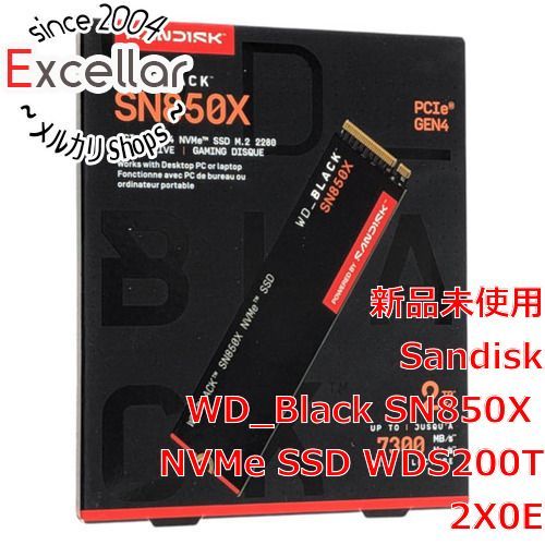 [bn:12] Sandisk　内蔵SSD 2TB WD_Black SN850X NVMe SSD WDS200T2X0E