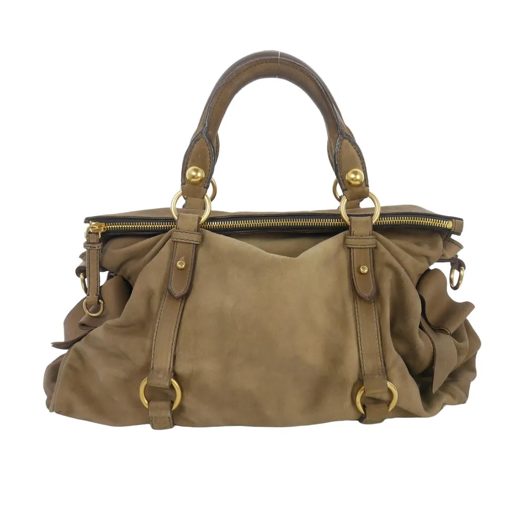 ミュウミュウ miumiu vitello lux ヴィッテロルクス リボン スエード 