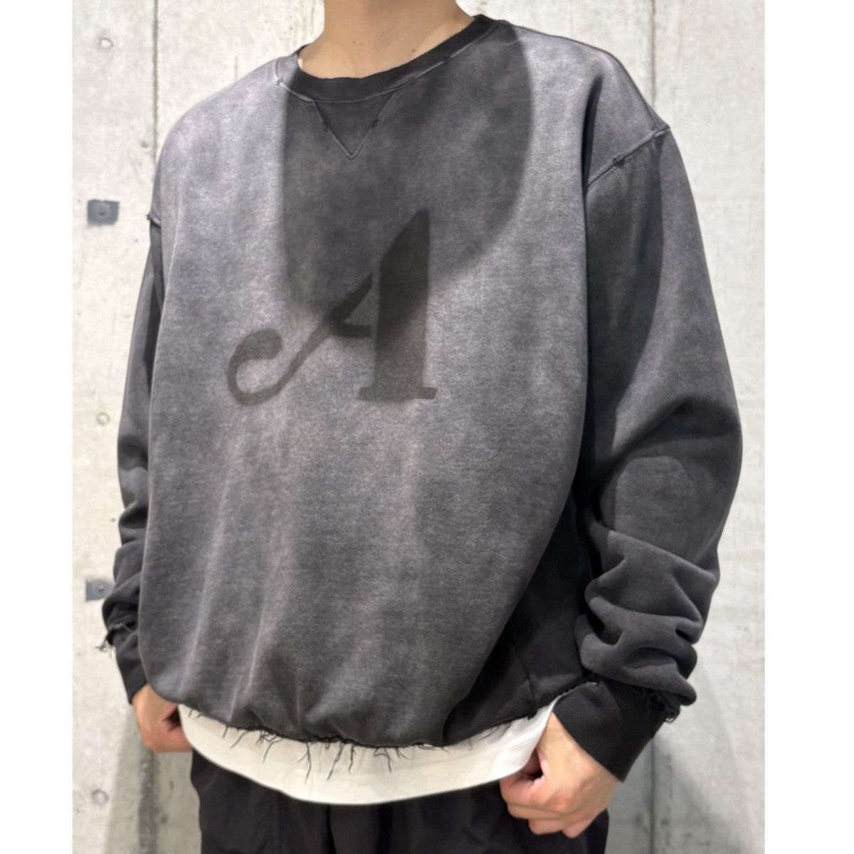 MIYAGIHIDETAKA×AWAKE NY 24AW Crewneck Sweatshirt Vintageヴィンテージ加工カットオフスウェット 8069000149432