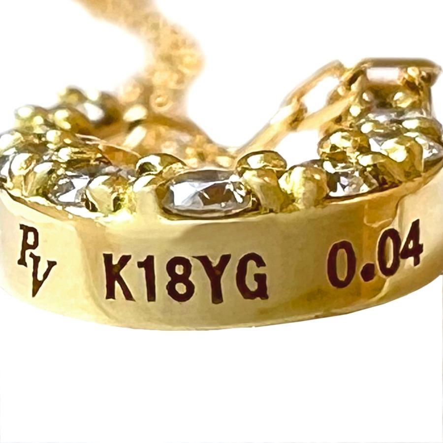 PONTE VECCHIO diamond horseshoe necklace PV K18 YG ポンテヴェキオ