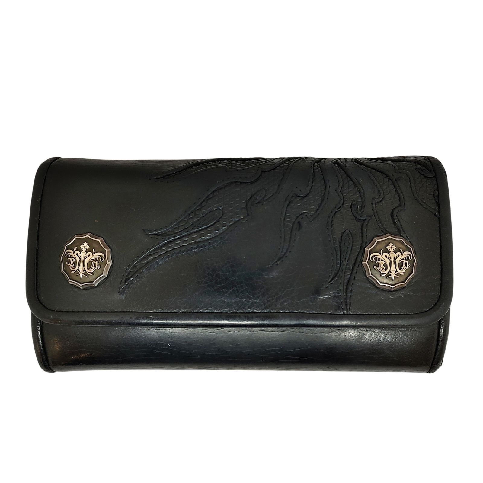 Ree　レザーウォレット　ブラック Rizard Head リザードヘッド Leather wallet レザー ウォレット F