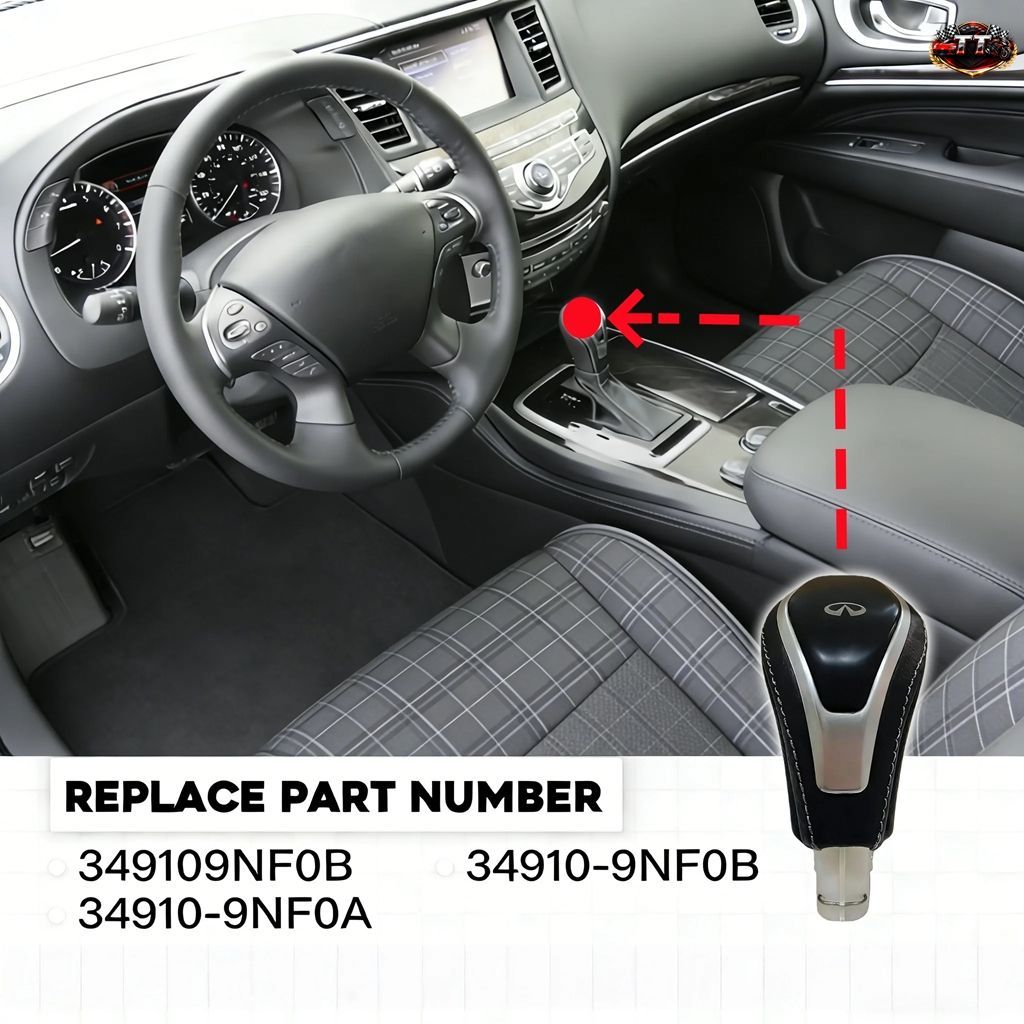 シフトノブ ギアハンドル INFINITI Q50 Q60 QX60 QX80 17?24 ギアシフトノブ 34910-9NF0B / 34910-9NF0A