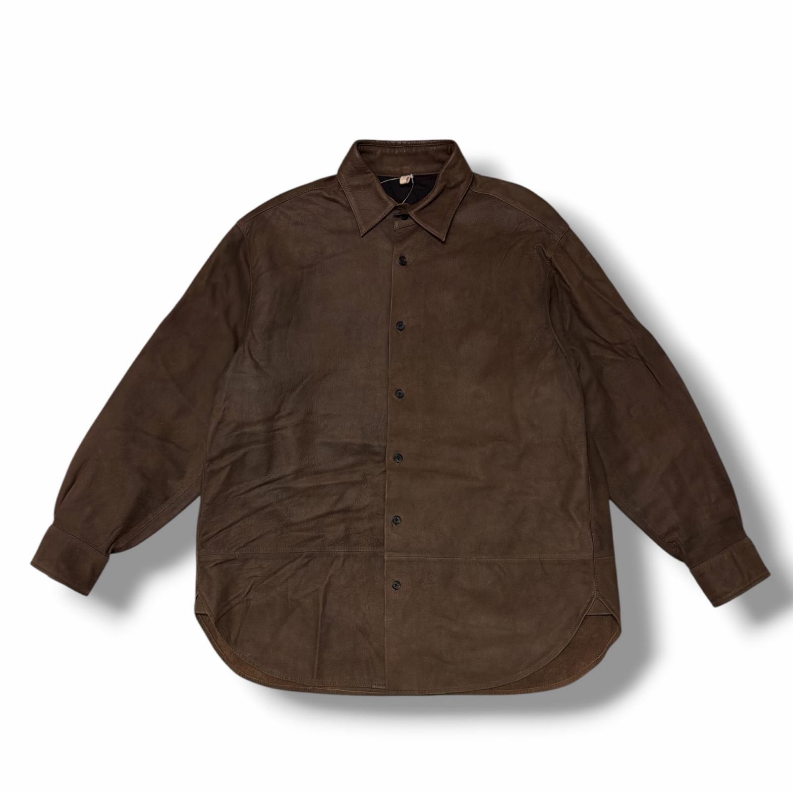 CCU NEAT REGULAR COLLAR SHIRT レザーシャツジャケット シーシーユー SH-01-NUBUCK ブラウン 2 （19240M） 32,370円