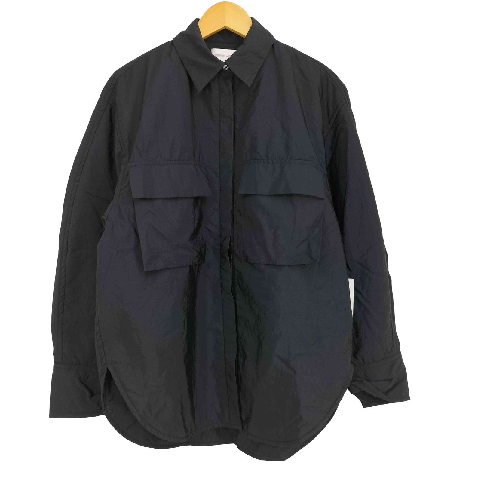 クリスチャンワイナンツ christian wijnants PADDED NYLON SHIRT パデット ナイロン シャツ レディース JPN：36
