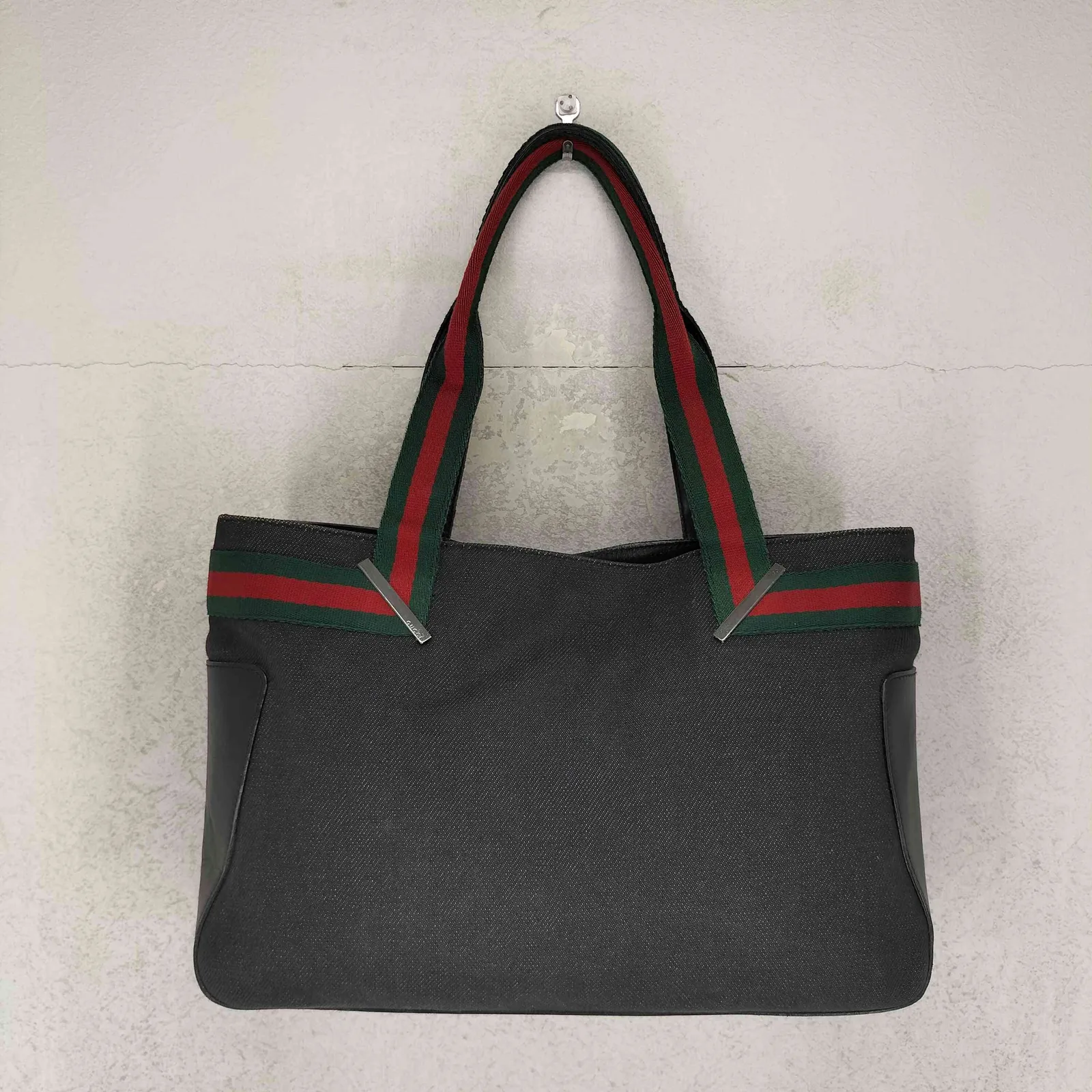グッチ GUCCI シェリーライン デニム トートバッグ ハンドバッグ