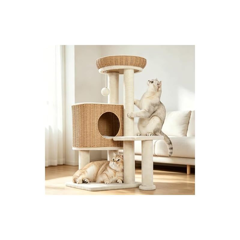 新品】 Yaheetech キャットタワー 猫タワー 据え置き おしゃれ 高さ