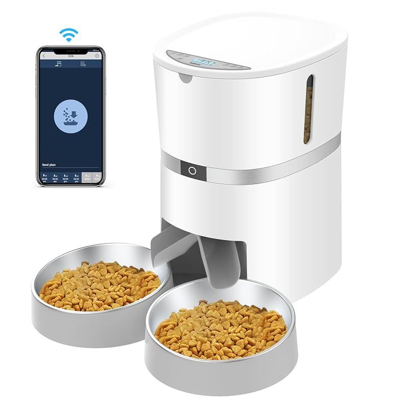 【新品】 WellToBe多頭飼いに向け キャットフード 自動給餌器 猫 犬用 wifi スマート自動えさやり器 設定も簡単でした スマホ遠隔操作 タイマー式 定時定量 手動給餌可 10秒録音1日6食 2WAY給電 留守番対策 IOS Android対応 日本 9,387円