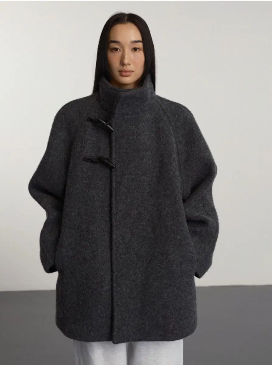 G.B.H. apparel ハイネック トゥー グル コート チャコール
